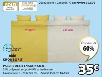 JYSK Parure De Lit En Satin Cilje offre