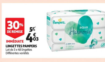 Auchan Lingettes Pampers offre
