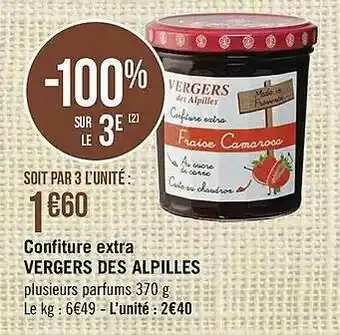 Casino Supermarchés Confiture Extra Vergers Des Alpilles offre