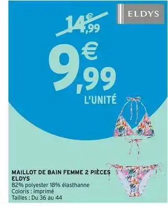 Maillot De Bain Femme 2 Pièces Eldys