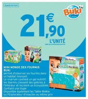 Intermarché Mini Monde Des Fourmis Buki offre