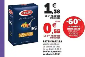 Hyper U Pâtes Brarilla offre