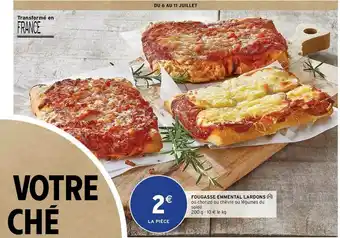 Intermarché Contact Fougasse Emmental Lardons offre