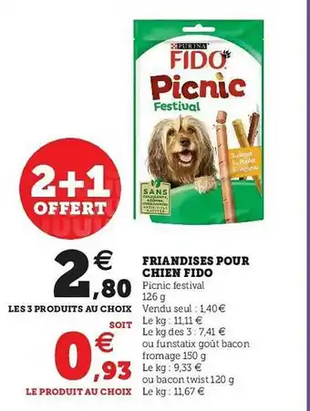 Super U Friandises Pour Chien Fido offre