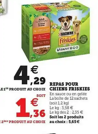 Super U Repas Pour Chiens Friskies offre