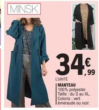 E.Leclerc Manteau offre