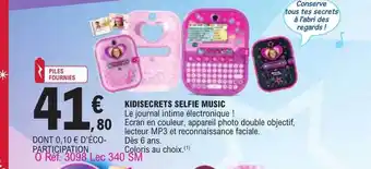 E.Leclerc Kidisecrets selfie music offre