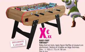 E.Leclerc Baby-foot vintage offre