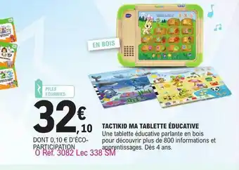 E.Leclerc Tactikid ma tablette éducative offre