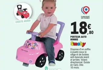 E.Leclerc Porteur auto minnie smoby offre