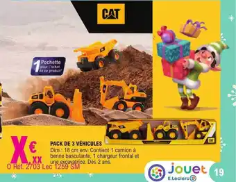 E.Leclerc Pack de 3 véhicules offre
