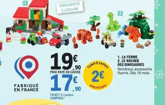 E.Leclerc La ferme, le rocher des dinosaures offre