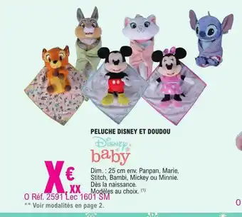 E.Leclerc Peluche disney et doudou disney baby offre