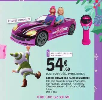 E.Leclerc Barbie dream car radiocommandée offre