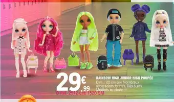 E.Leclerc Rainbow high junior high poupée offre