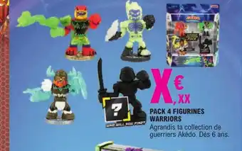E.Leclerc Pack 4 figurines warriors offre