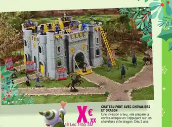 E.Leclerc Château fort avec chevaliers et dragon offre