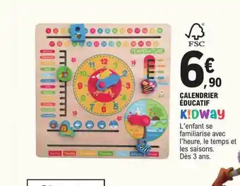 E.Leclerc Calendrier éducatif k!dway offre