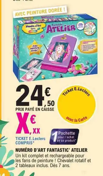 E.Leclerc Numéro d'art fantastic' atelier offre