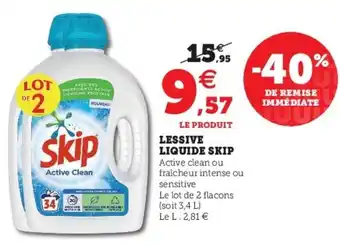 Super U Lessive liquide skip offre