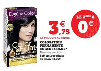 Super U Coloration permanente eugene color offre