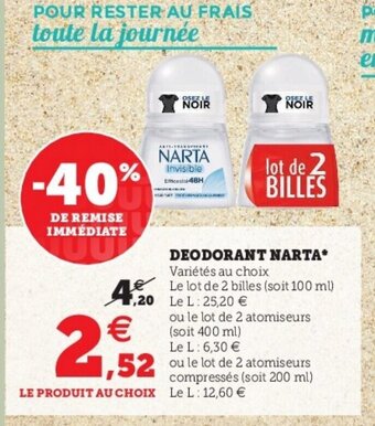 Deodorant narta