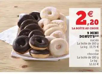 Super U 9 Mini donuts offre