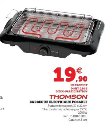 Super U Barbecue electrique posable offre