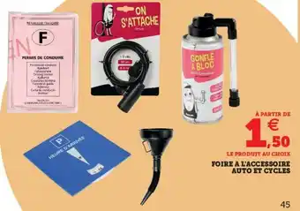 Super U Foire a l'accessoire auto et cycles offre