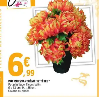 E.Leclerc Pot chrysanthème 12 têtes offre