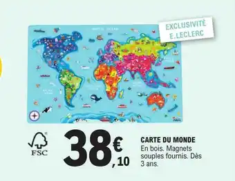 E.Leclerc Carte du monde offre
