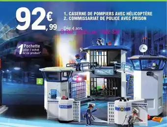 E.Leclerc Caserne de pompiers avec hélicoptère, commissariat de police avec prison offre