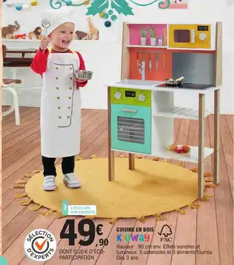 E.Leclerc Cuisine en bois k!dway offre