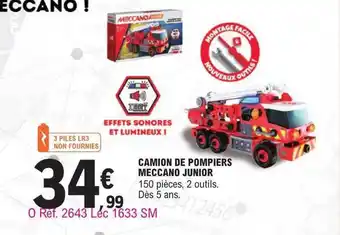 E.Leclerc Camion de pompiers meccano junior offre