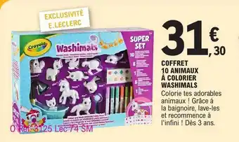 Coffret 10 animaux à colorier washimals