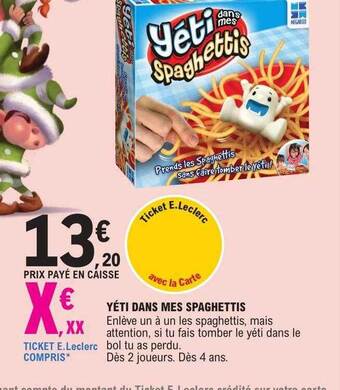 E.Leclerc Yéti dans mes spaghettis offre