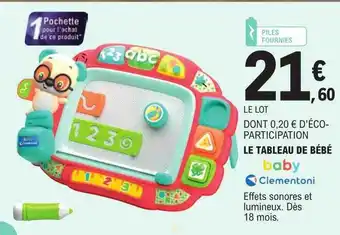 E.Leclerc Le tableau de bébé baby clementoni offre