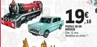 Puzzle 3d en mousse