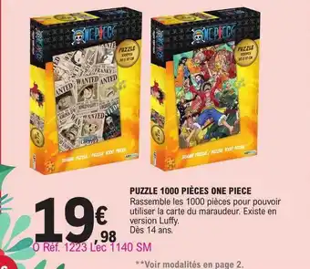 E.Leclerc Puzzle 1000 pièces one piece offre