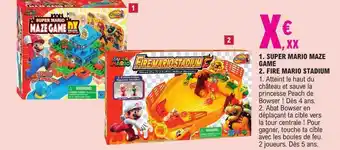 E.Leclerc Super mario maze game, fire mario stadium offre