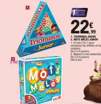 E.Leclerc Triominos junior, mots mêlés junior offre