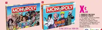 E.Leclerc Monopoly one piece, monopoly naruto offre