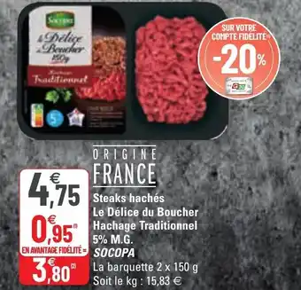Steaks hachés le délice du boucher