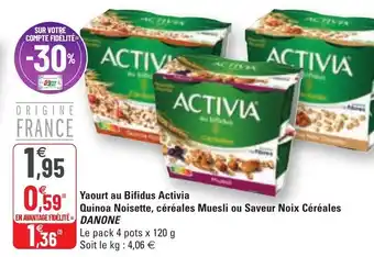 G20 Yaourt au bifidus activia offre