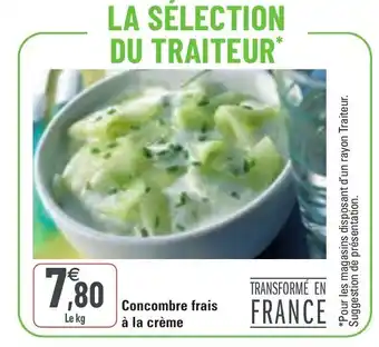 G20 Concombre frais à la crème offre