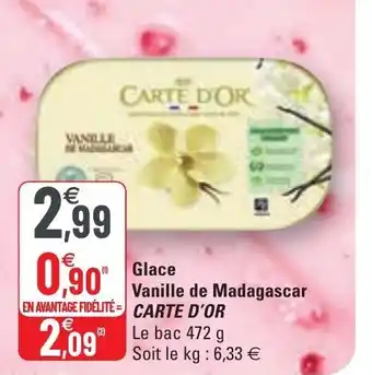 G20 Glace Vanille de Madagascar offre
