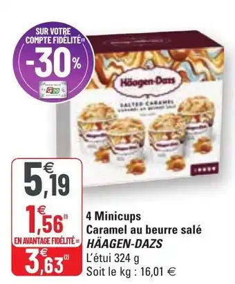 G20 4 Minicups Caramel au beurre salé offre