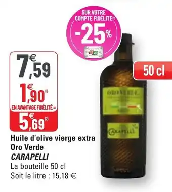G20 Huile d'olive vierge extra Oro Verde offre