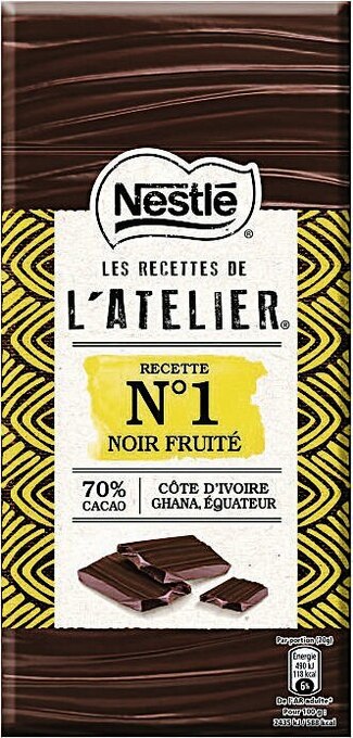 Casino Supermarchés Chocolat Noir Fruité Recette N°1 70% Les Recettes de l’Atelier offre