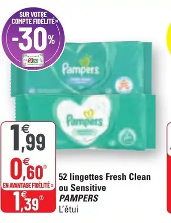 G20 52 lingettes Fresh Clean ou Sensitive offre